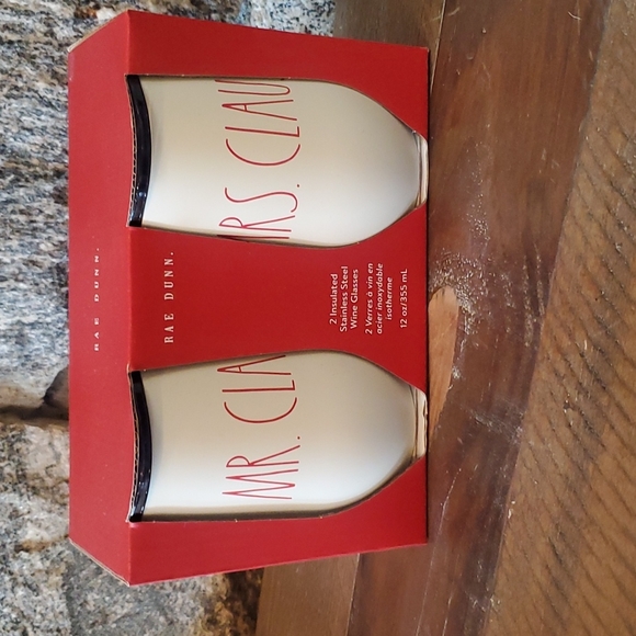 Rae dunn wine tumblers Mr Mrs clause - Picture 1 of 2